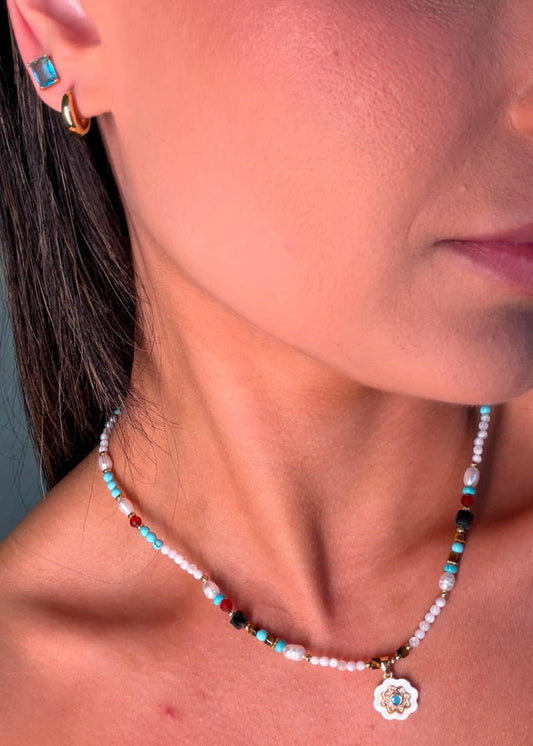 Conjunto Colar e Trio de Brincos