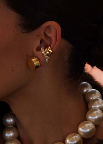 Piercing Pérolas Dourado