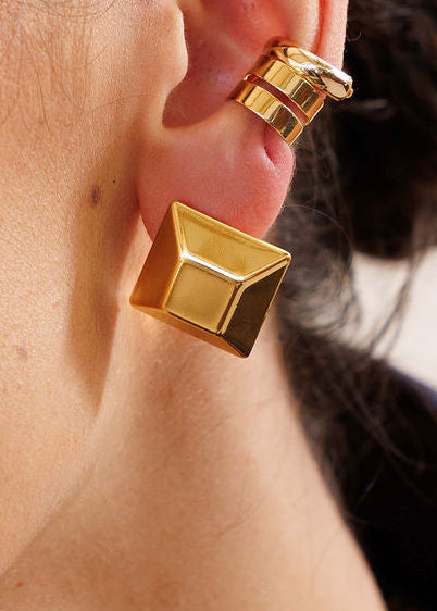 Brinco Dourado Losango
