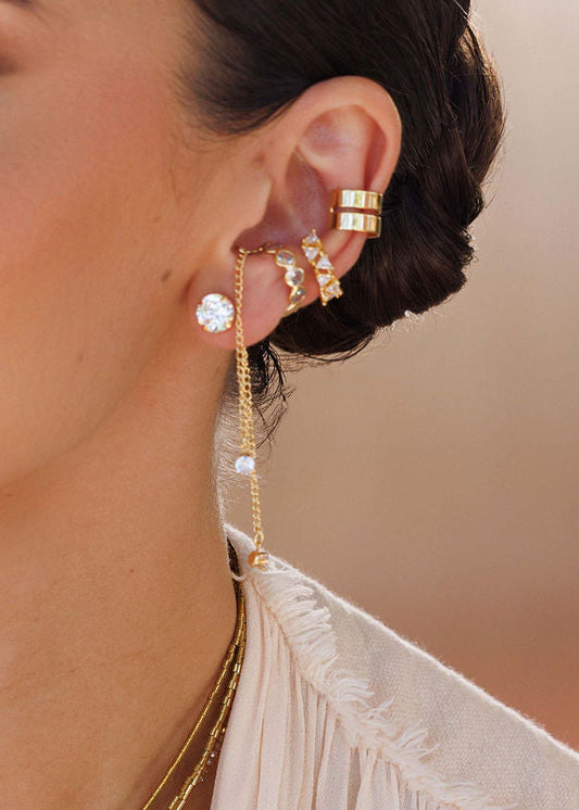 Piercing Fake Cravejado com Correntes