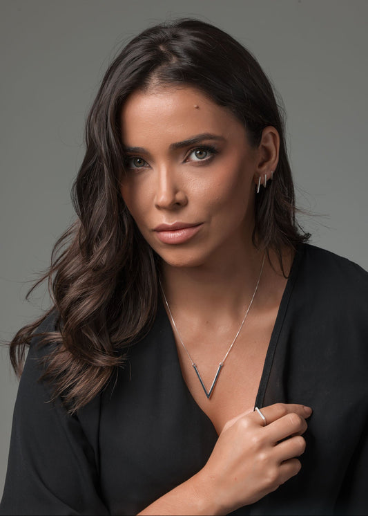 Bracelete Prata 925 Triangular Minimalista