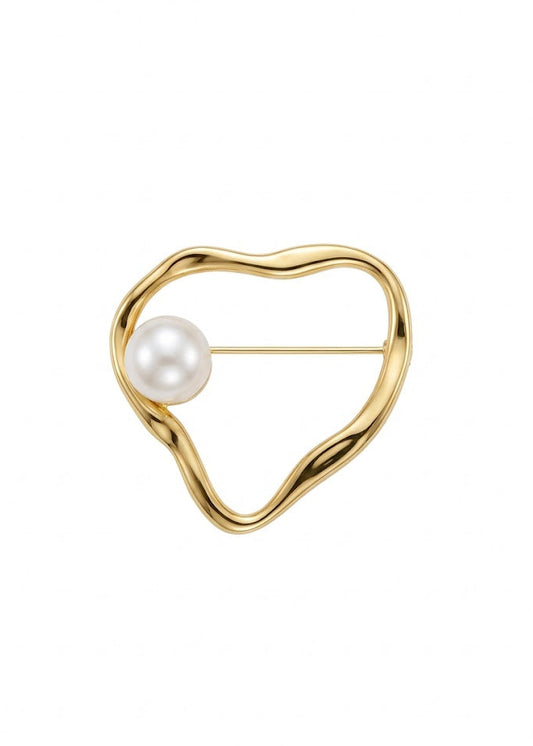 Broche Orgânico com Pérola