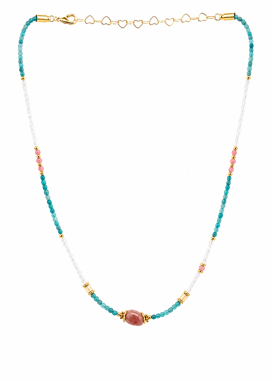 Colar Pedras Naturais Multicolor