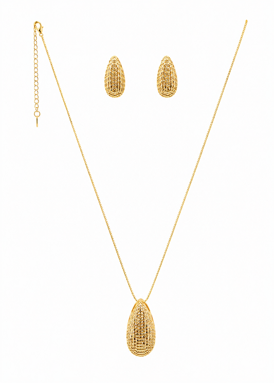 Conjunto Gota Texturizada Dourado