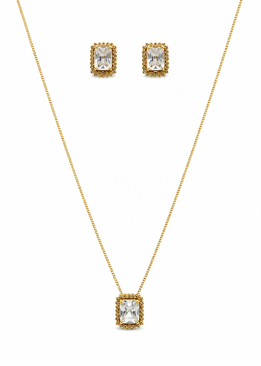 Conjunto Retangular Cristal Transparente ATACADO