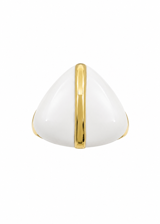 Anel Resina com Friso Dourado