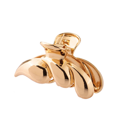 Piranha de Cabelo Gotas Alongadas Lisas Dourado