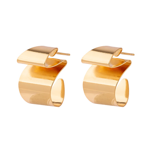 Brinco Argola Lisa Dobra Dourado