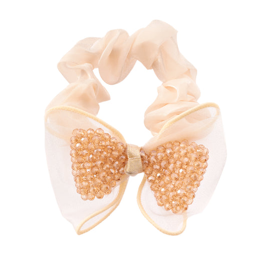 Amarrador de Cabelo Laço em Organza com Cristais