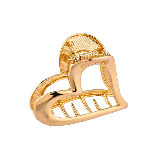 Piranha de Cabelo Coração Dourado