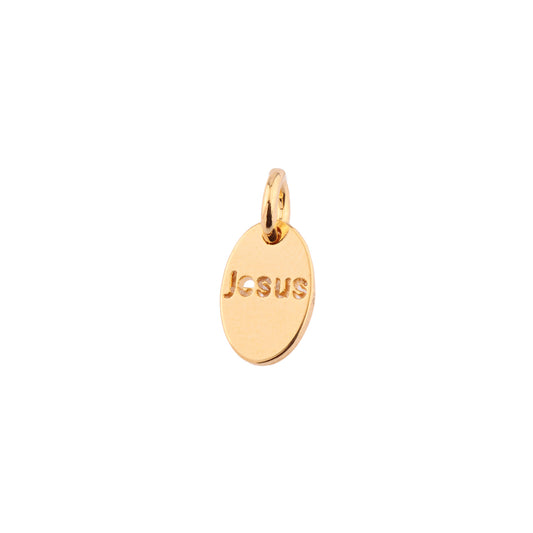 Pingente JESUS Coração Dourado