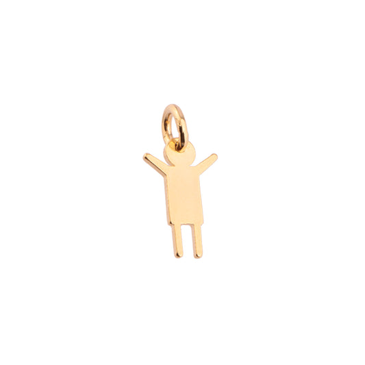 Pingente Liso Menina/Menina Dourado
