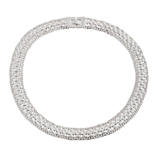 Colar Articulado Grosso Elos Dourado/Prateado