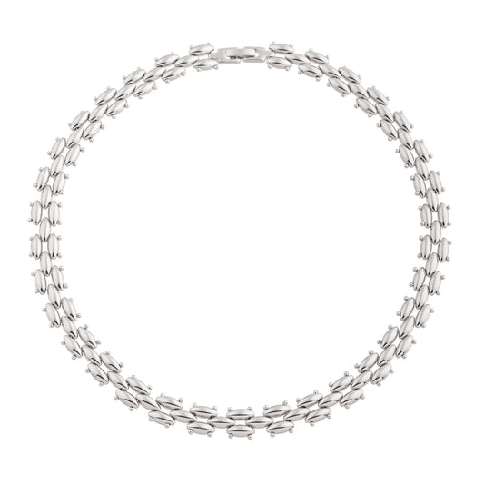 Colar Articulado Gomos Dourado/Prateado