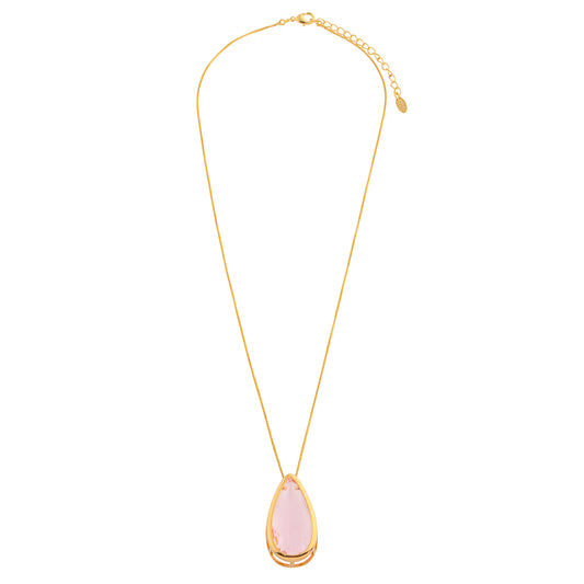 Colar Maxi Gota Colorida Dourado