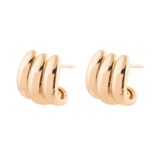 Brinco 3 Gomos Dourado