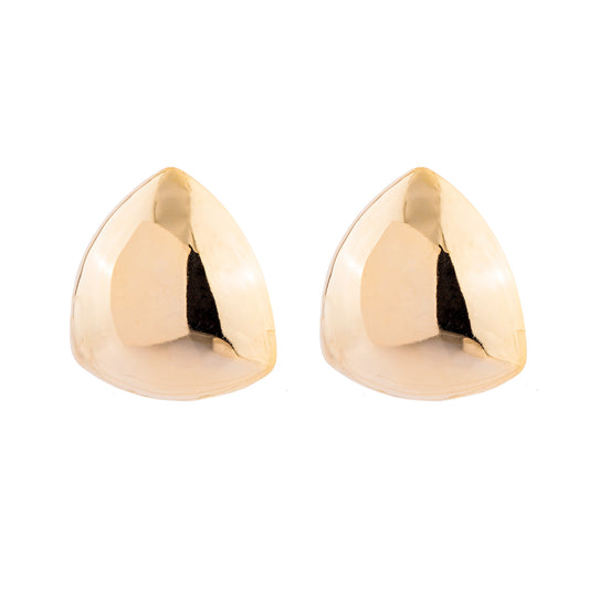 Brinco Triangular Abaloado Dourado