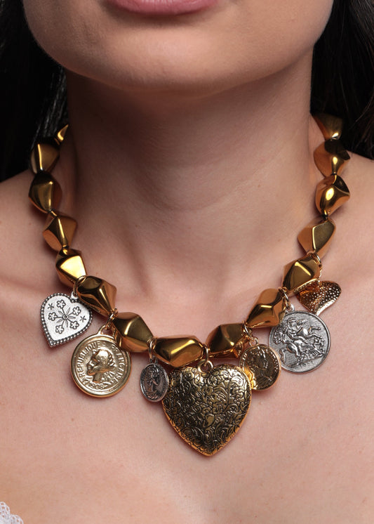 Colar Charms Dourado