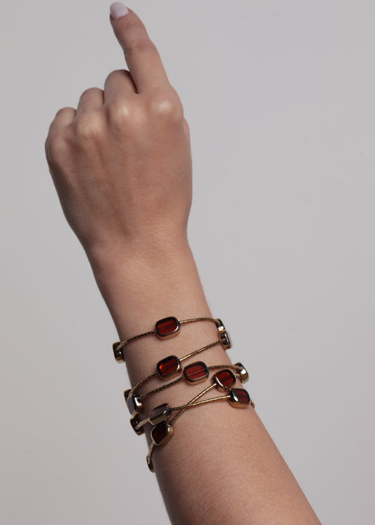 Pulseira Marrom Geométrica
