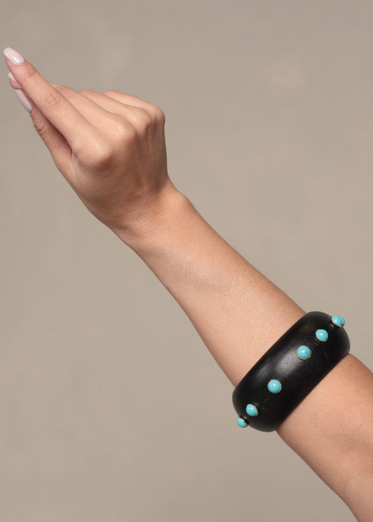 Bracelete Madeira com Pedras
