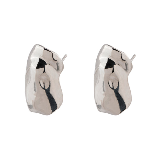 Brinco Ear Cuff Liso Orgânico Prateado