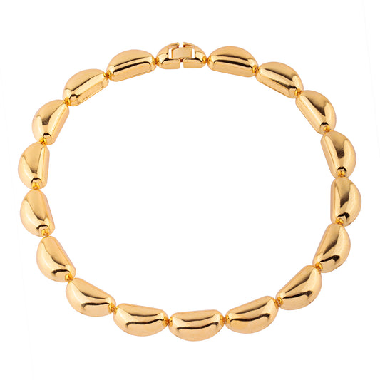 Colar Maxi Gomos Lisos Dourado Nat Mosca