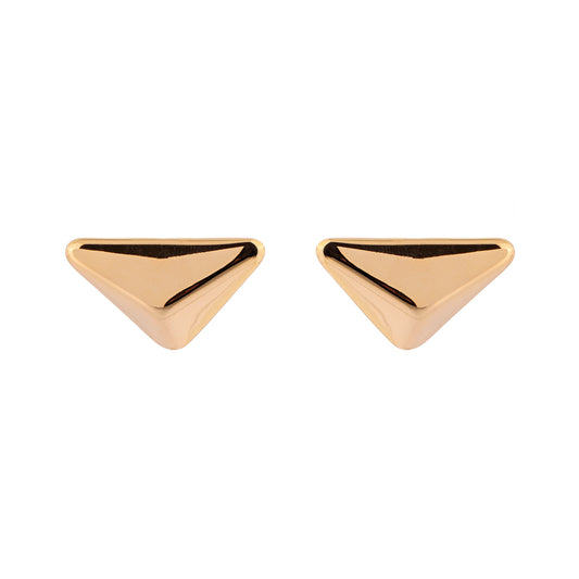Brinco Triangular Alto Liso Dourado