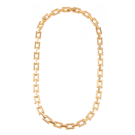 Colar Elos Retangulares Dourado