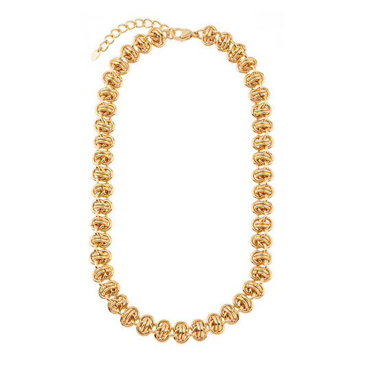 Colar Elos Nós Trançados Dourado