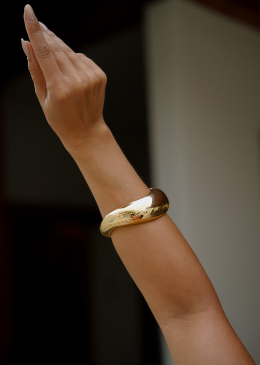 Bracelete Ondulações Dourado