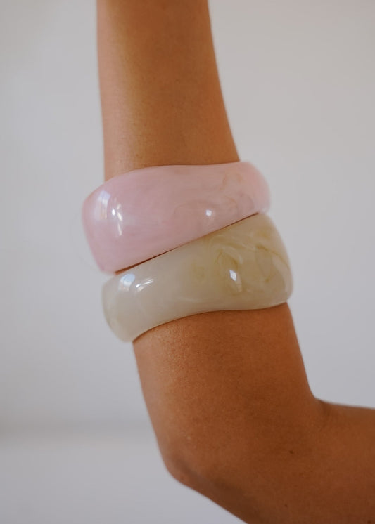 Kit Braceletes Resina Marmorizada