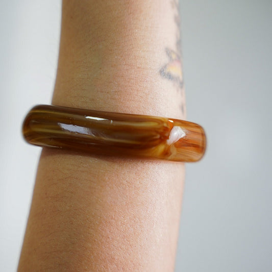 Pulseira Maxi Bracelete Resina Quadrada