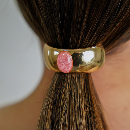 Amarrador de Cabelo Dourado com Pedra