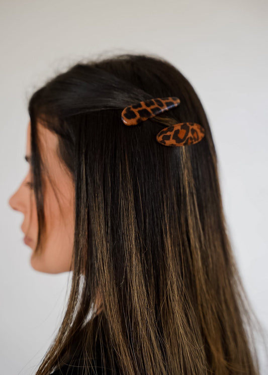 Dupla de Presilhas Animal Print