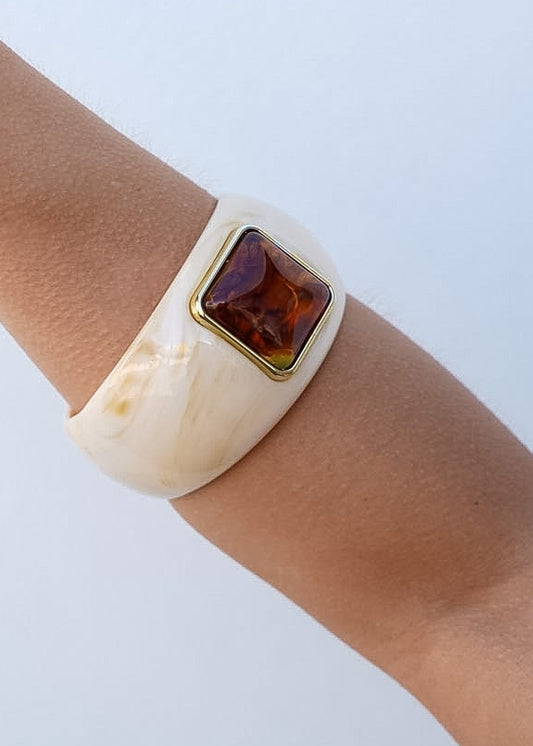 Bracelete Resina com Pedra