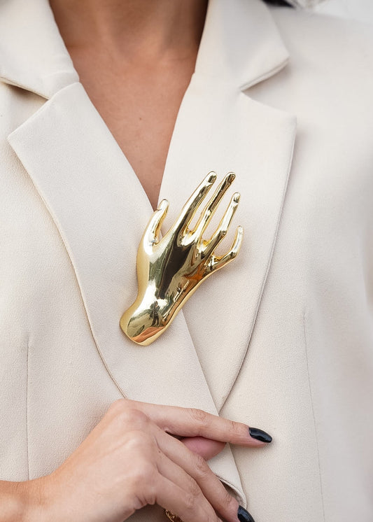 Broche Mão Dourada