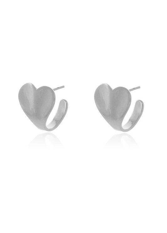 Conjunto Colar Metal + Brinco Coração