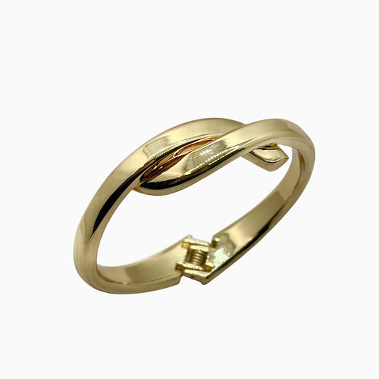 Pulseira Bracelete Enlace Dourado/Prateado