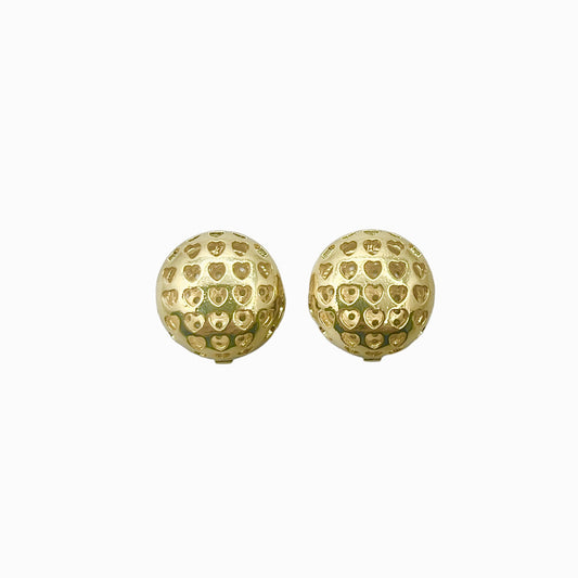 Brinco Argola Redonda Cravejado Dourado