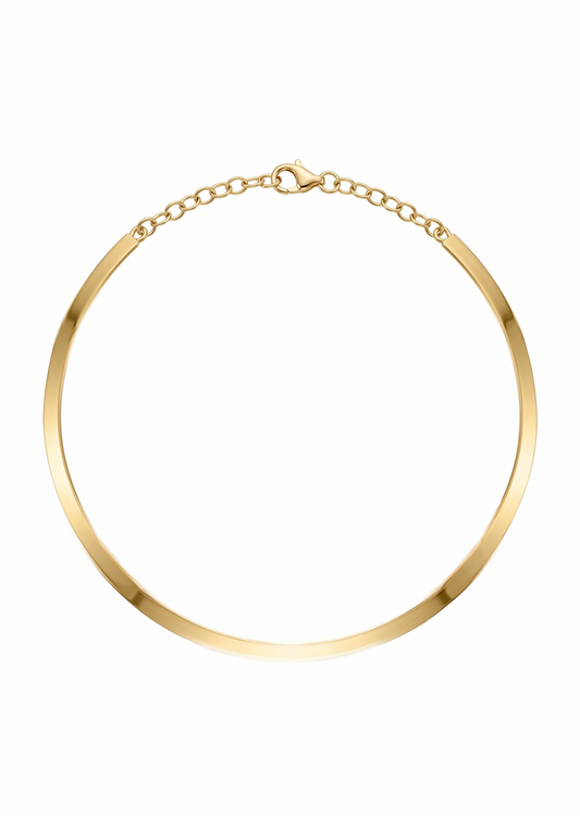 Colar Aro Liso Clássico Dourado
