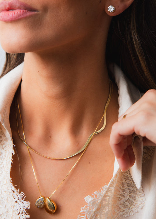 Conjunto Dourado Gotas, Malha e Ponto de Luz
