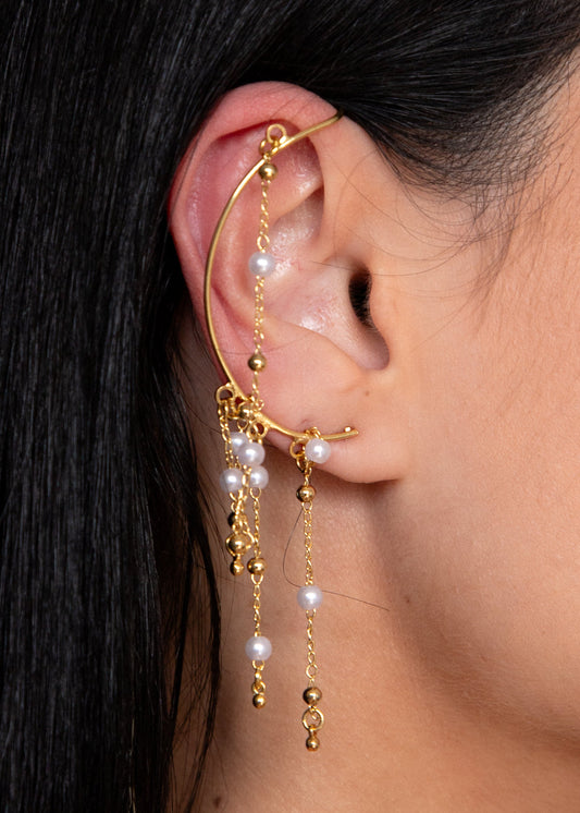 Conjunto de Ear Cuff, Ponto de Luz, Bracelete e Pulseiras
