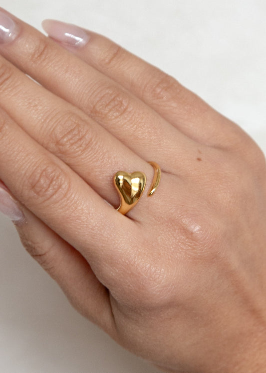Conjunto de Colar e Anel de Corações