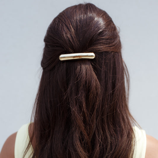 Grampo de Cabelo Peça Lisa Dourado