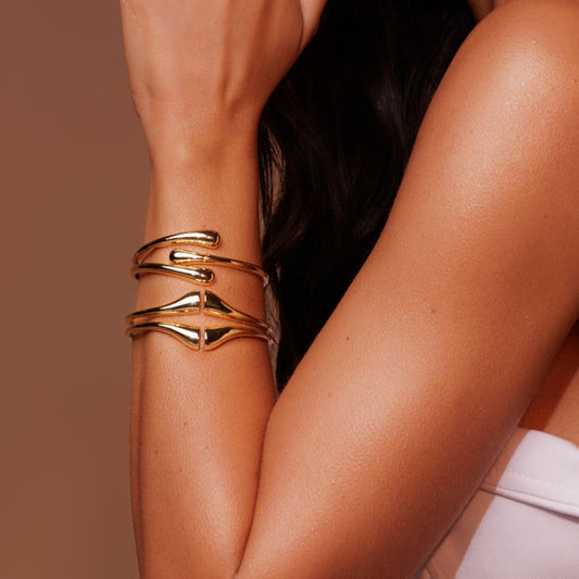 Pulseira Bracelete Triplo Arredondado