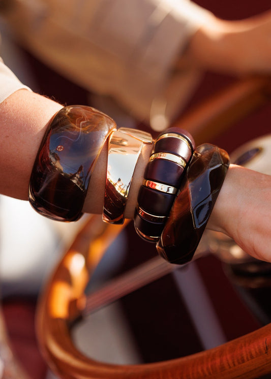 Bracelete Facetado de Resina