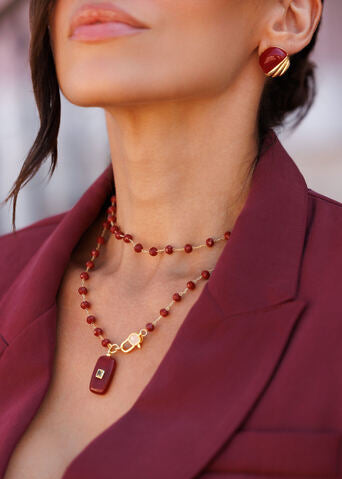 Colar Longo com Pedra