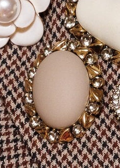 Broche Oval Cristais