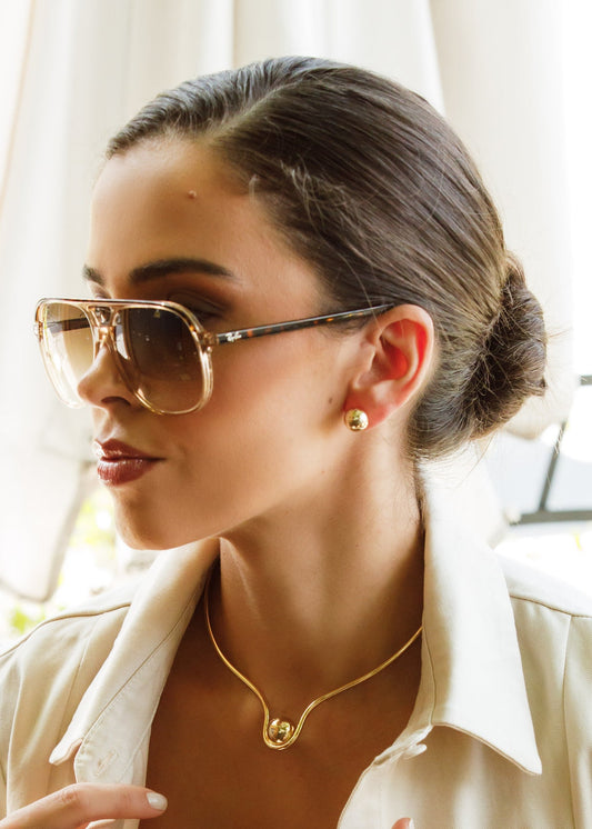 Brinco Esfera Dourada