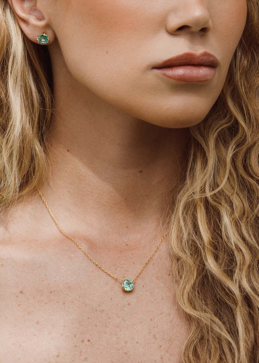 Conjunto com Zircônia Verde